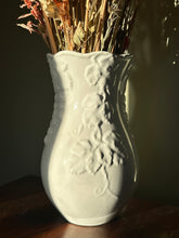 Load image into Gallery viewer, Vintage White Italian Ceramic Vase with Grape Detailing
