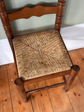 Load image into Gallery viewer, Set of Four Ladder Back Rush Country Dining Room Chairs
