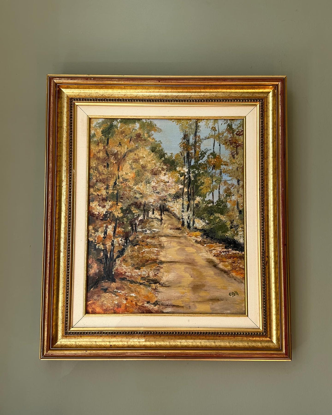 vintage oil painting of landscape
