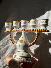Load image into Gallery viewer, Italian Hand Painted Ceramic candelabra
