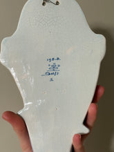 Load image into Gallery viewer, Blue and white floral ceramic wall sconce 
