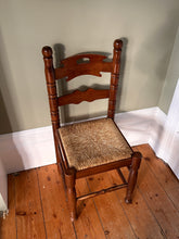 Load image into Gallery viewer, Set of Four Ladder Back Rush Country Dining Room Chairs
