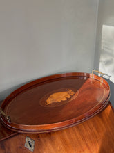 Load image into Gallery viewer, Edwardian Inlaid Mahogany Large Shell Tray
