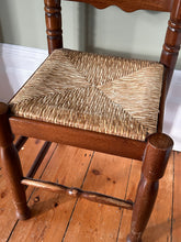 Load image into Gallery viewer, Set of Four Ladder Back Rush Country Dining Room Chairs
