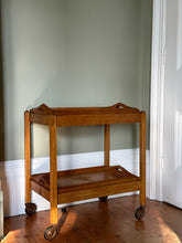 Load image into Gallery viewer, wooden foldable drinks trolley
