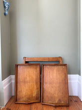 Load image into Gallery viewer, wooden foldable drinks trolley
