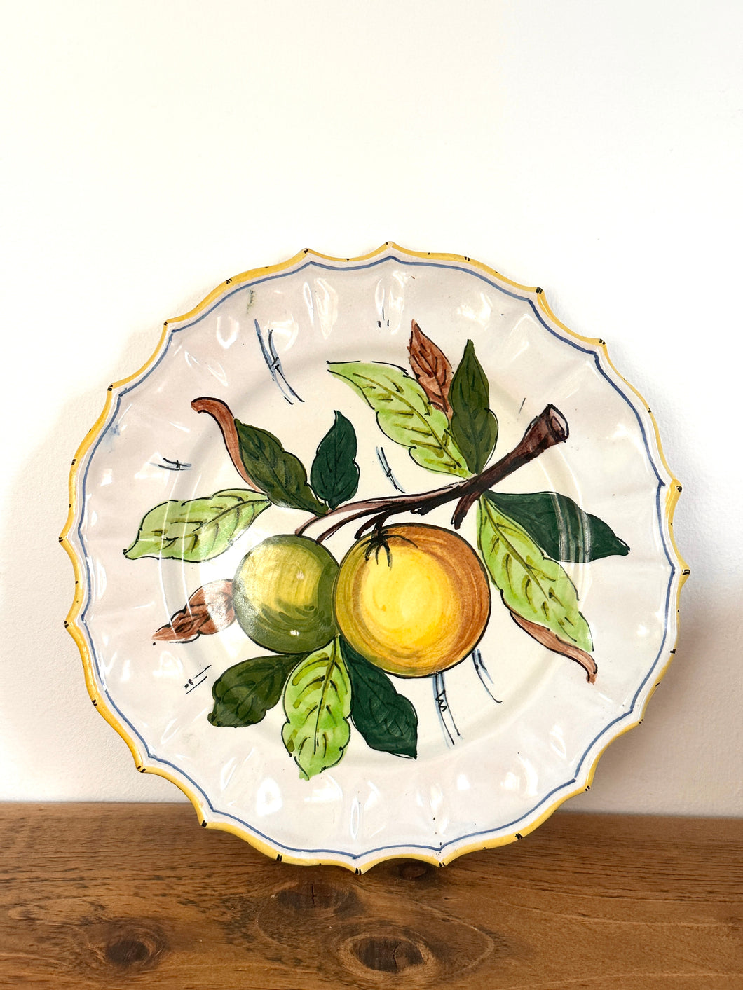 Italian Hand Painted Floral Plate