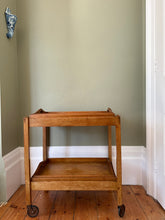 Load image into Gallery viewer, wooden foldable drinks trolley
